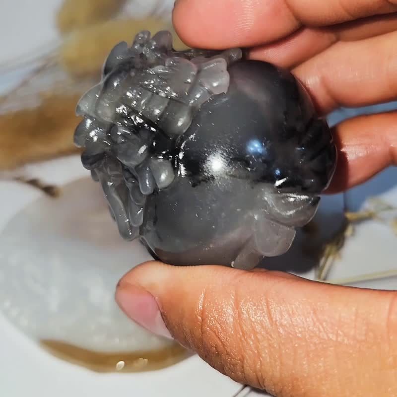 水墨和田玉龙龟 - 摆饰 - 水晶 黑色