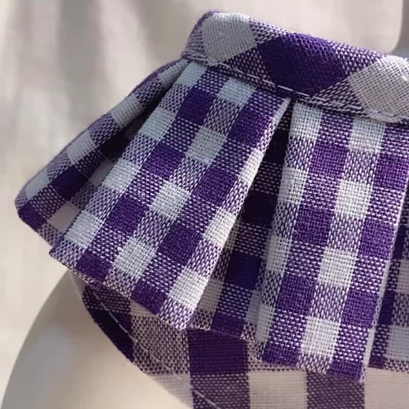 发裁手作。Facai Handmade 宠物领巾 毛孩玛格领_葡萄气泡 - 衣/帽 - 棉．麻 紫色
