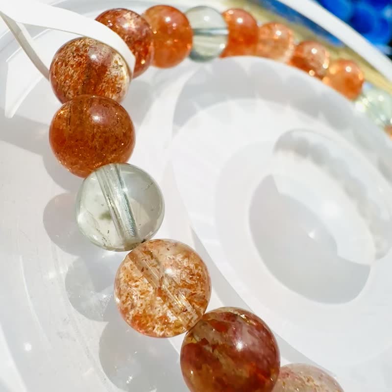 精品阿鲁沙 7.5mm15.1g 金太阳共生水晶化太岁招财事业挡煞招贵人 - 手链/手环 - 水晶 多色