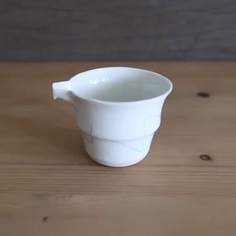 弦动・手绘青线白瓷迷你茶海 G - 茶具/茶杯 - 瓷 白色