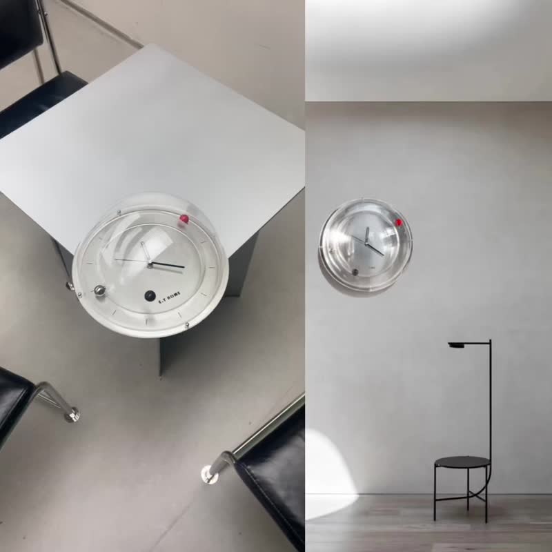 太空挂钟不锈钢双层亚克力气泡钟 - 时钟/闹钟 - 不锈钢 银色