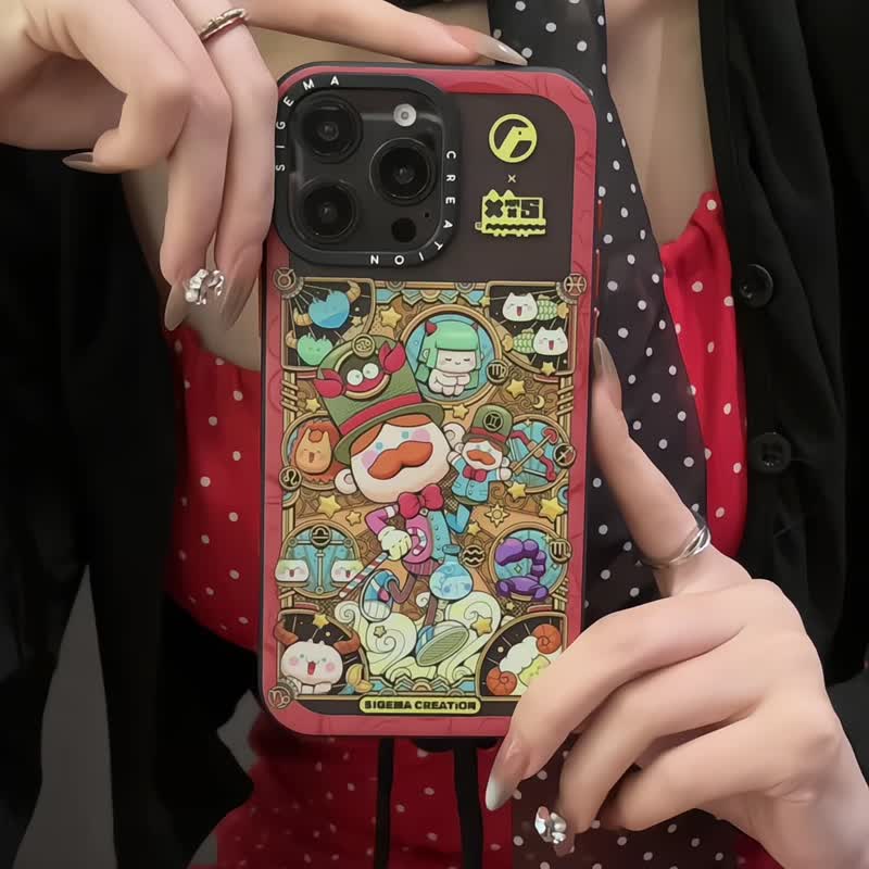 【隐藏式磁吸】狂奔的包子插画铝合金按键全磨砂防摔防刮iPhone16 - 手机壳/手机套 - 塑料 多色