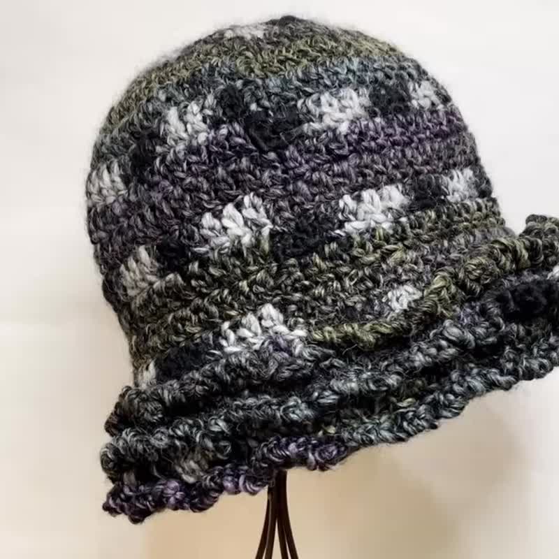 Handmade 手工编织   帽沿滚边   渐层毛线帽 - 帽子 - 羊毛 