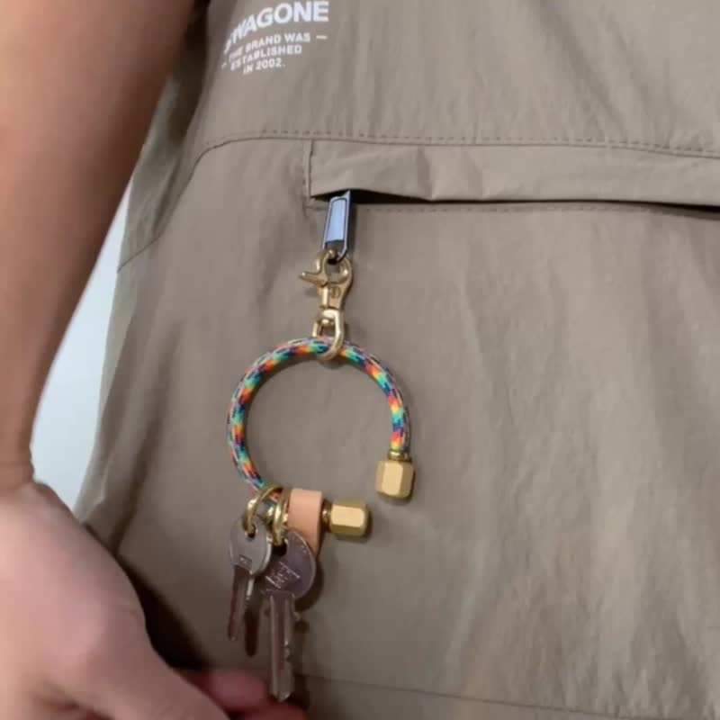 PRIDE 系列 - C * LGBT 游行 彩虹 黄铜 钥匙圈 - 钥匙链/钥匙包 - 其他金属 