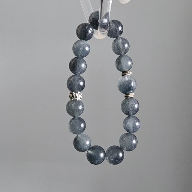 小精品满毛墨蓝兔毛炸花  10mm水晶手链 - 手链/手环 - 水晶 蓝色