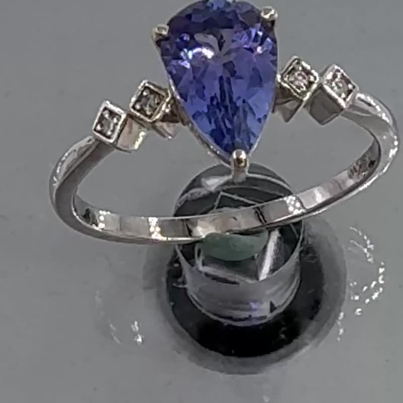 坦桑石18K金戒指 - 戒指 - 贵金属 