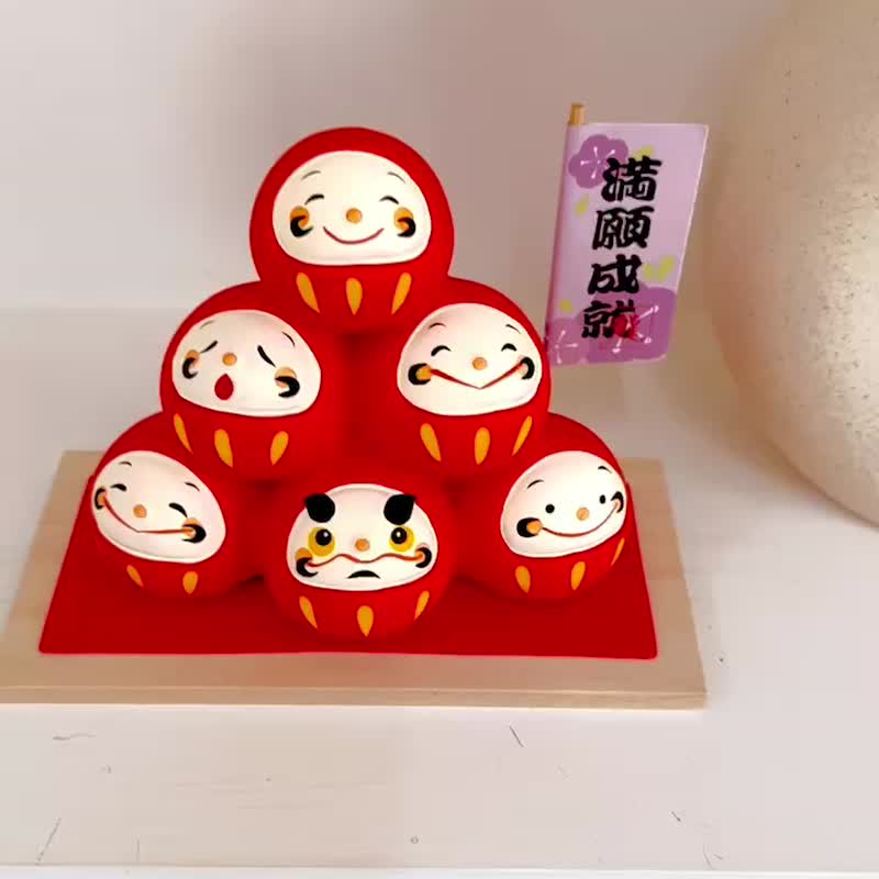 日本【RYUKODO】授权-开运招财达摩|散水礼物|退休礼物 - 摆饰 - 陶 