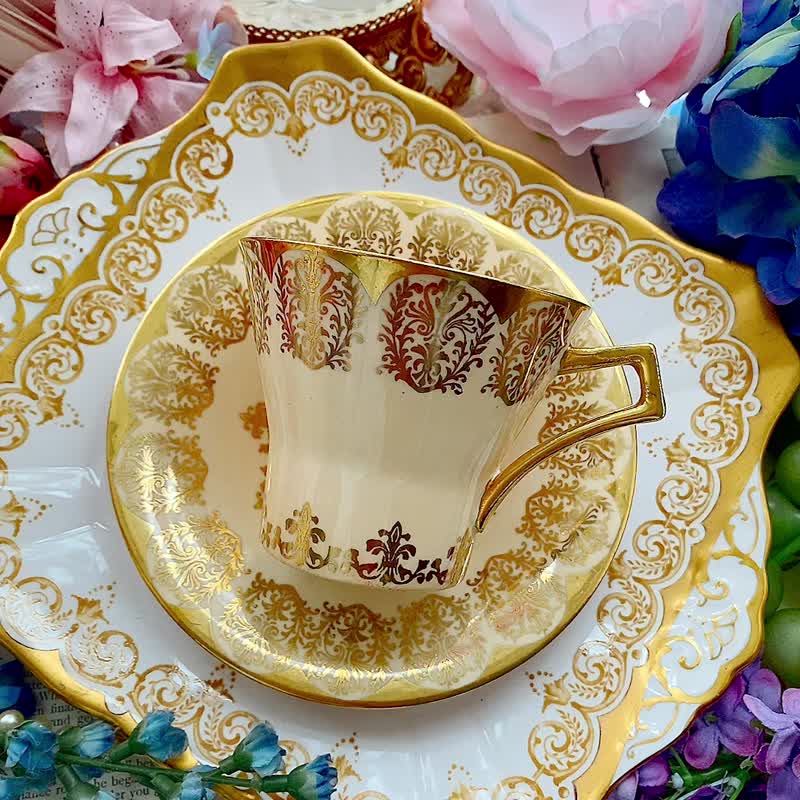 1927 年 Royal Albert 新艺术时期古董杯花茶杯咖啡杯母亲节礼物 - 其他杯子 - 瓷 粉红色