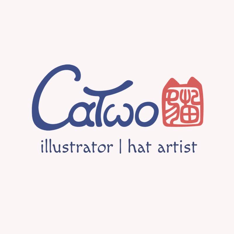 CaTwo 猫 2 | 咖啡花系列 手绘帽 鸭舌帽 棒球帽 老帽 - 黑 - 帽子 - 棉 黑色