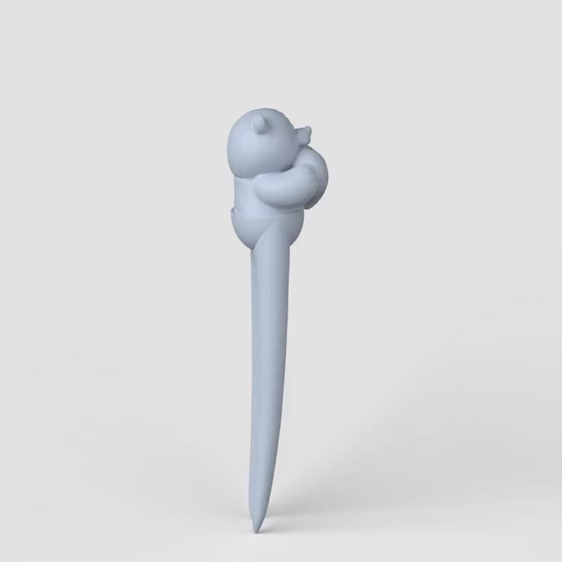 3D模型STL数控3D打印发夹泰迪熊 - 其他数码设计 - 其他材质 