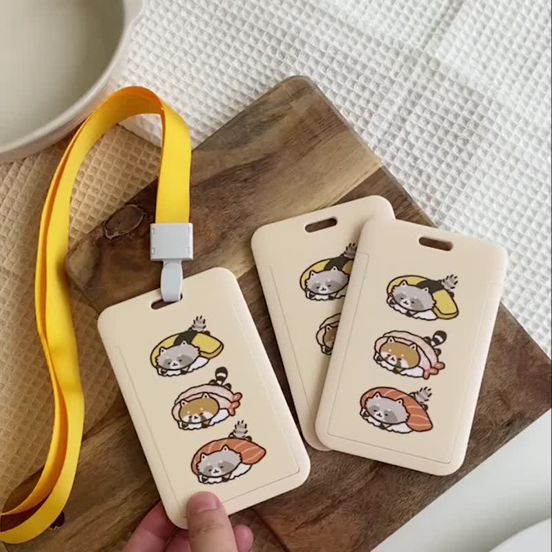 浣熊寿司票卡夹/证件套/附挂绳 - 证件套/卡套 - 压克力 橘色