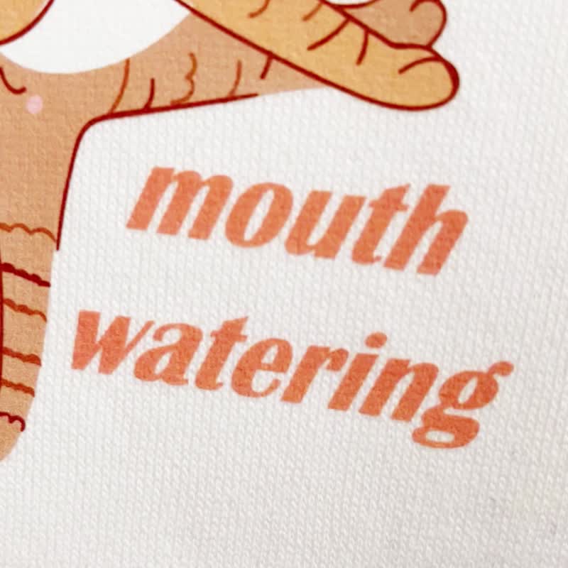 订购【斑贵妃】Mouth Watering  短 T/女上衣/男 T 恤/T-Shirt - 女装 T 恤 - 棉 白色