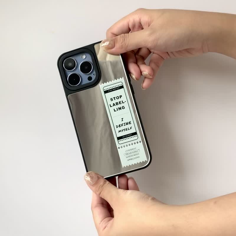 【Stop Labelling 拒绝被标签】镜面手机殻 - 手机壳/手机套 - 塑料 银色