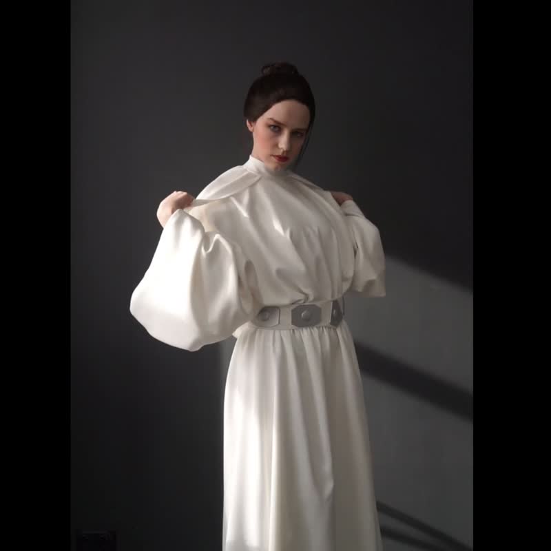 Leia Organa Senatorial Gown - Star Wars cosplay costume - Made to order - 晚装/礼服 - 聚酯纤维 白色