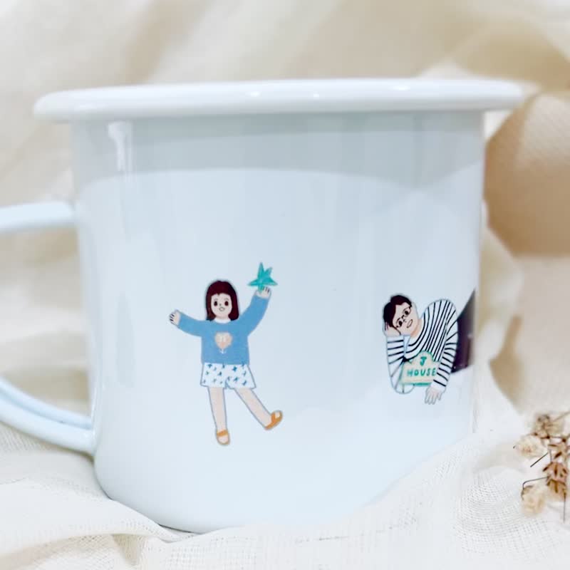 【 定制化 】似颜绘小图露营杯 |  赠数位似颜绘 - 订制画像 - 其他金属 白色