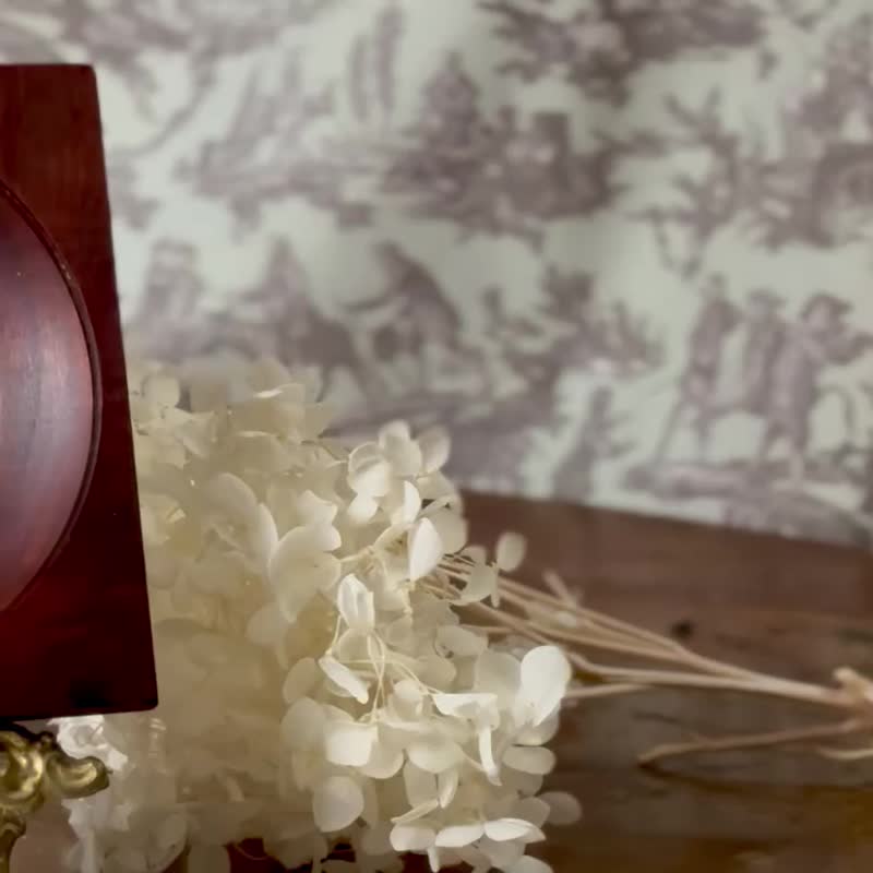 *50766-珍稀古董微型复制画-圣母与圣婴与两位天使 - 墙贴/壁贴 - 木头 