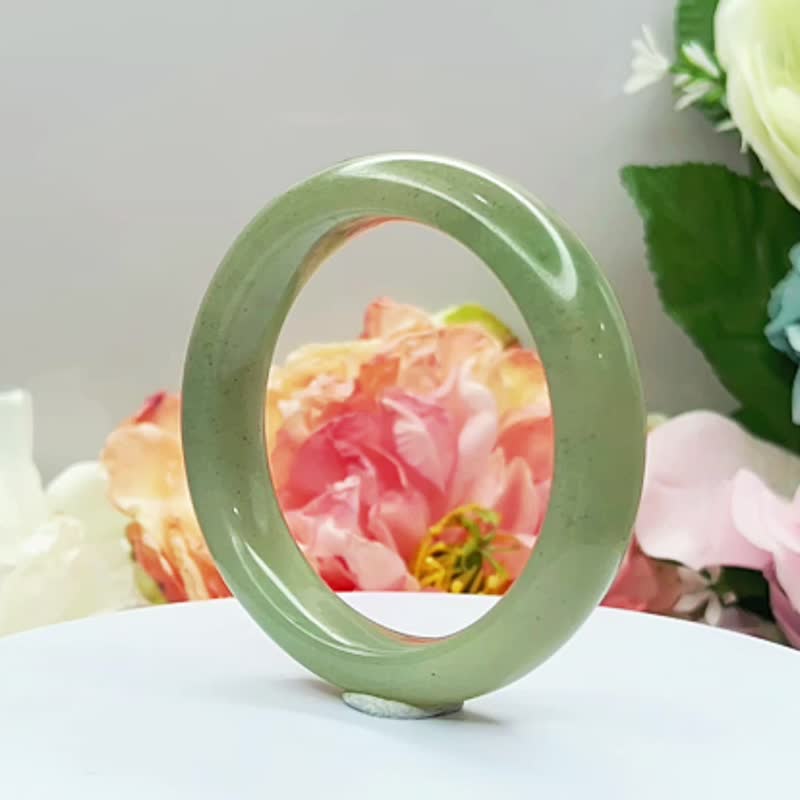 NO.164佘太翠飘帝王绿平安镯 内径 54MM 圈口 手环 手镯 - 手链/手环 - 玉石 绿色