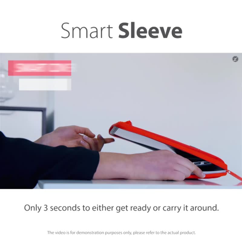 Smart Sleeve 亚麻支架电脑包保护套-M1/M2 MacBook 13/14/16寸 - 电脑包 - 棉 灰色
