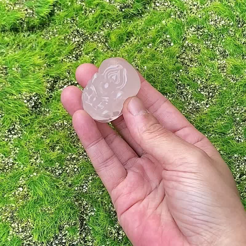 天然粉晶-开运招财貔貅 避邪 平安 事业 恋爱 桃花 财运 贵人运 - 摆饰 - 水晶 粉红色