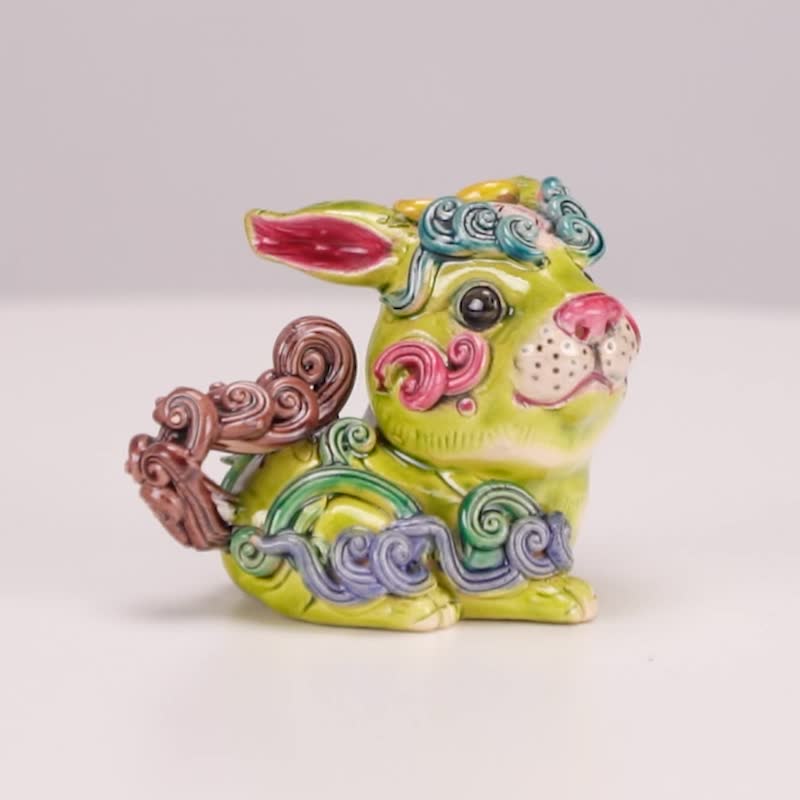 春节最佳交换礼物│可爱兔│手工打造│艺术精品 - 摆饰 - 陶 多色
