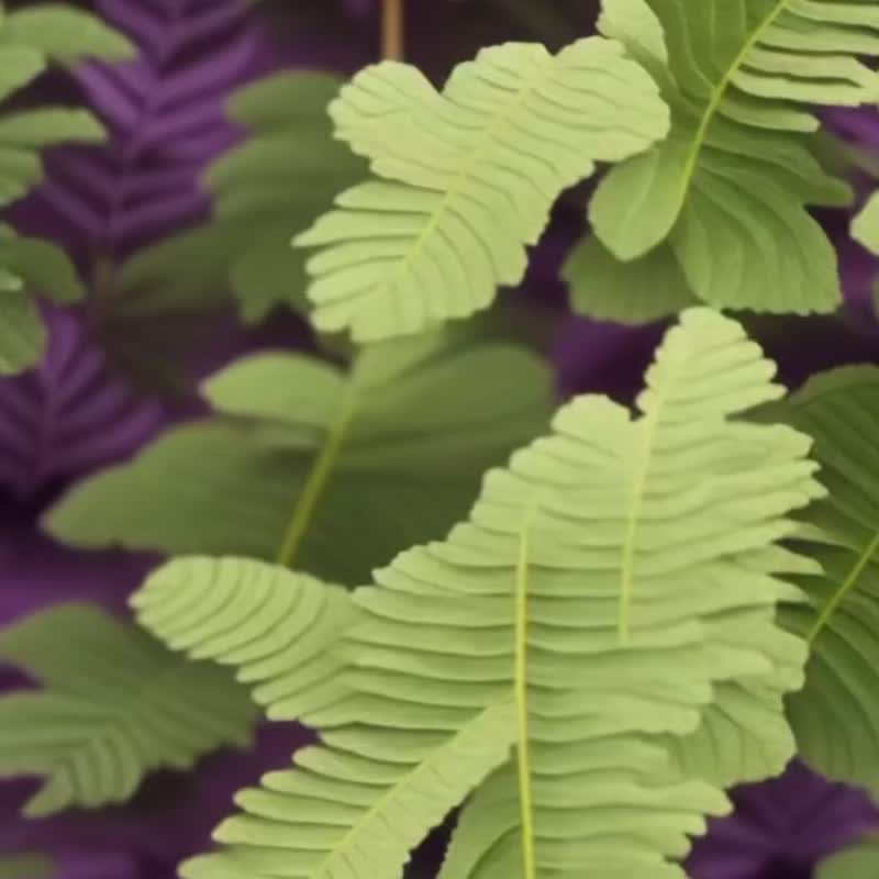 蕨地植绒地毯- 兔脚蕨 | 地毯 地垫 踏垫 毛毯 礼物 簇绒 圣诞节 - 地垫/地毯 - 聚酯纤维 紫色