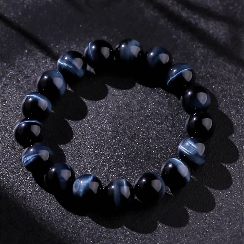 男士守护石 / 顶级蓝虎眼石 / 天然水晶手链手串 - 手链/手环 - 水晶 多色