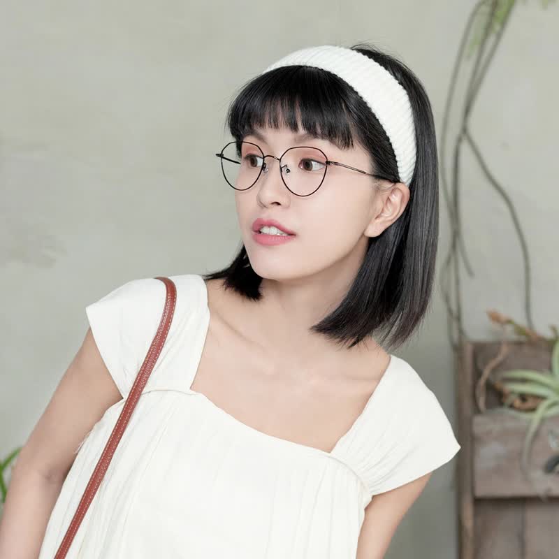 FROMEYES 高折射率滤蓝光× 钛轻盈波士顿框眼镜 - 眼镜/眼镜框 - 贵金属 黑色