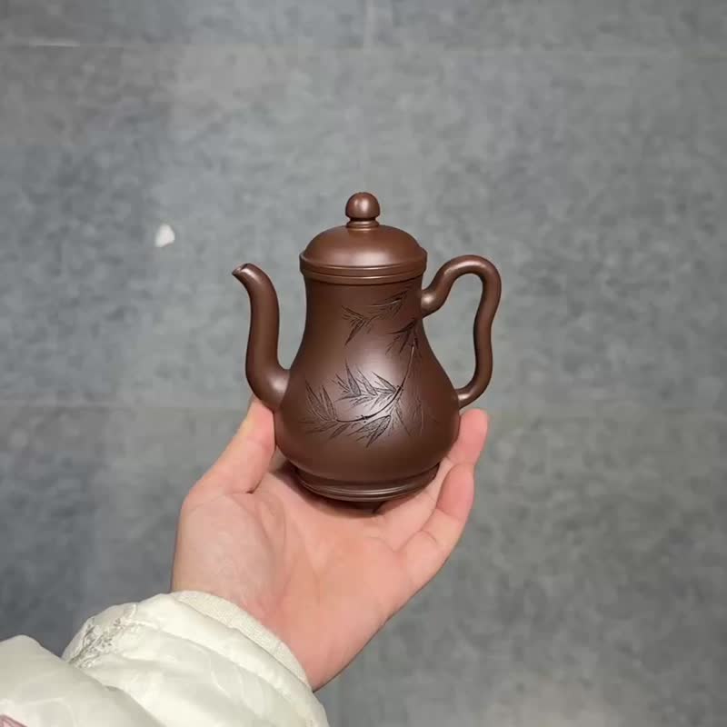 小酒壶手工 容量150cc紫泥作品借鉴酒壶元素雅致脱俗 - 茶具/茶杯 - 陶 