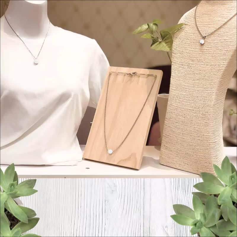 1月至4月诞生石x钛钢项链 链长链宽3款选1 天然石圆珠 水晶项链 - 项链 - 半宝石 多色