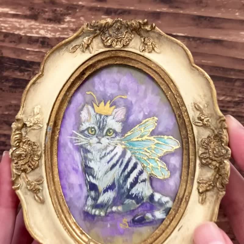 画猫仙子与薰衣草A /原画 - 海报/装饰画/版画 - 纸 紫色