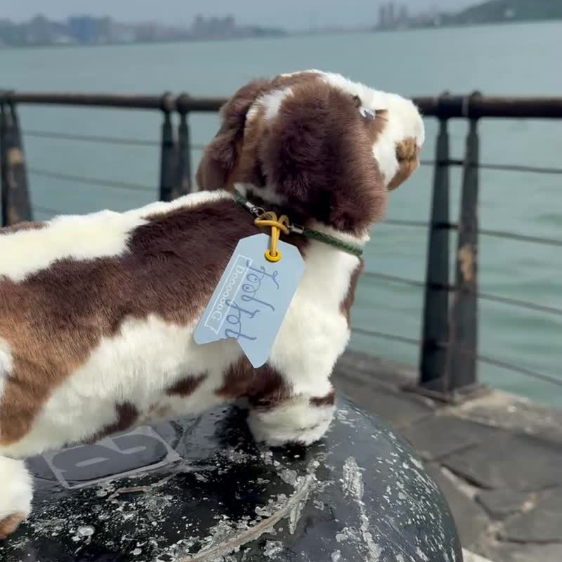 圣诞礼物【长狗DooooooG 】乳牛大理石腊肠玩偶/腊肠狗 - 玩偶/公仔 - 棉．麻 