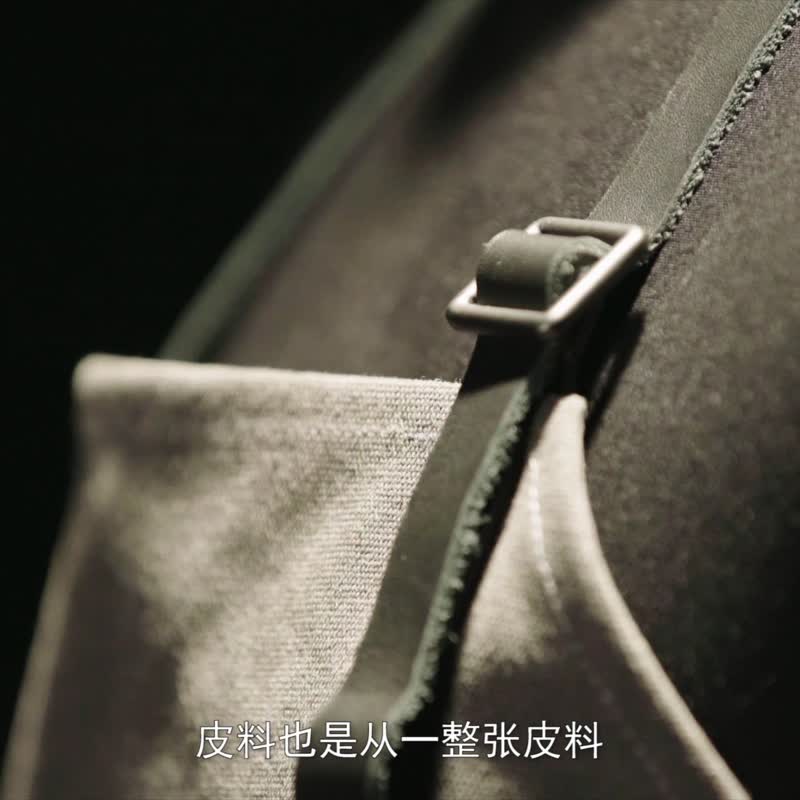 鹿造LUZAO 可调节 水洗做旧帆布围裙 铁灰色 职人工作服 - 围裙 - 棉．麻 灰色