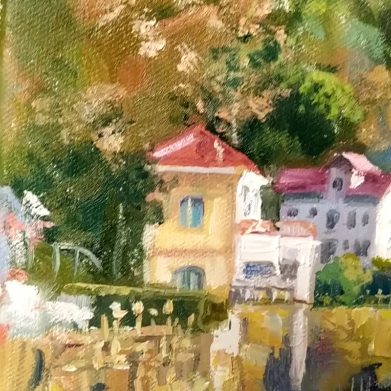 意大利绘画科莫湖原创艺术风景意大利艺术品 - 插画/绘画/写字 - 其他材质 