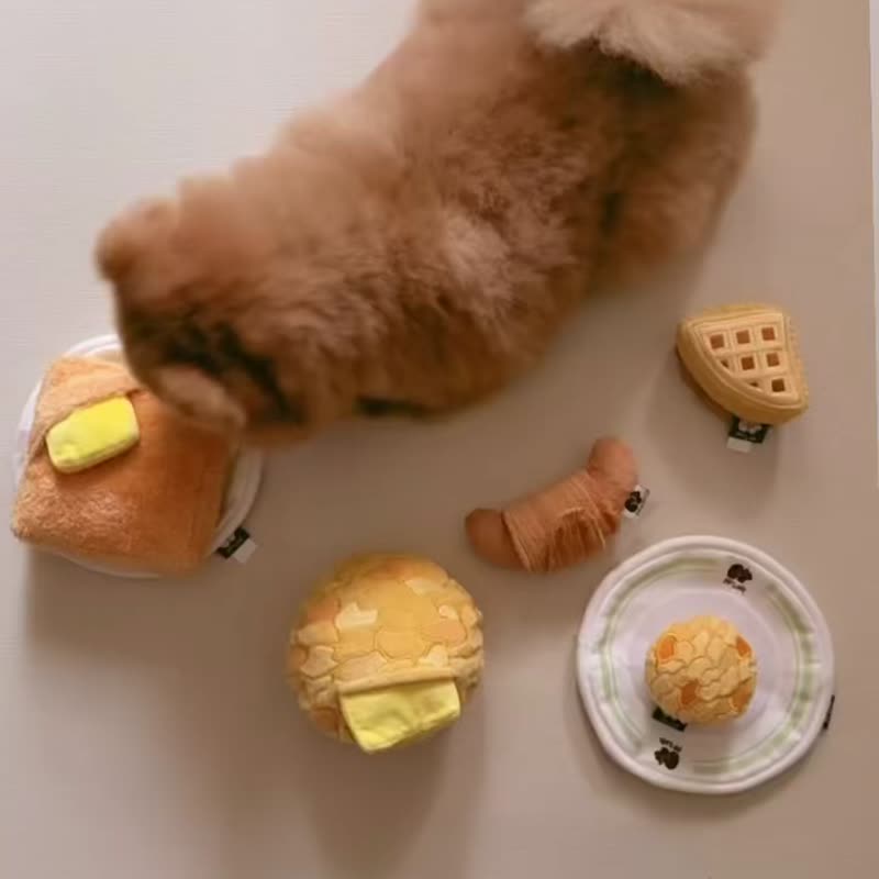菠萝包藏食玩具 宠物 狗 猫 可爱 宠物 宠物红包袋 快速出货 - 玩具 - 棉 黄色