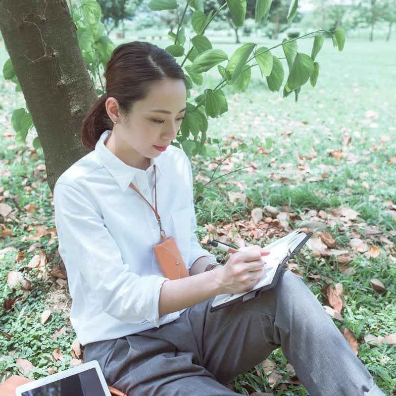 MUMU真皮证件零钱包-撞色红 【定制化刻字】 - 零钱包 - 真皮 红色