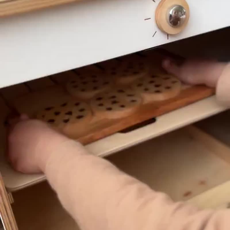 玩饼干套装 婴儿蒙特梭利玩具 幼儿礼物 假装游戏食物 - 玩具/玩偶 - 木头 咖啡色