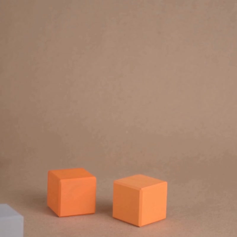 木积木大方形中性套装蒙特梭利教育玩具最佳独特 - 玩具/玩偶 - 木头 卡其色