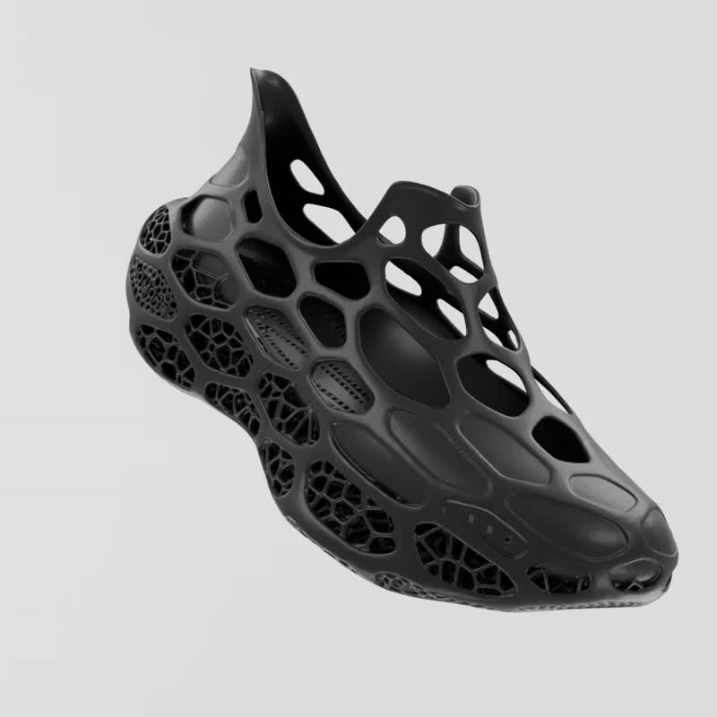 | 全3D打印休闲鞋 THE D6 第六元素 - 石墨黑 | - 男款休闲鞋 - 塑料 黑色