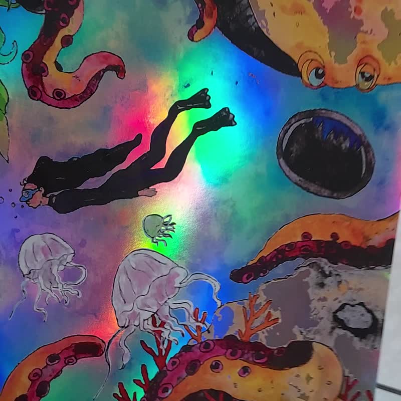 雷射海报 / A4 / 潜下海底 - 海报/装饰画/版画 - 纸 