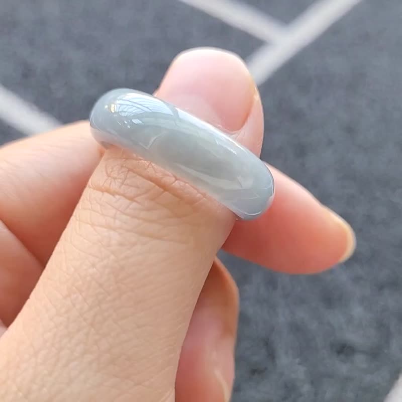 【亲翠】天然危地马拉翡翠 冰浓纯芋头蓝紫手指镯17号戒圈 - 戒指 - 玉石 多色
