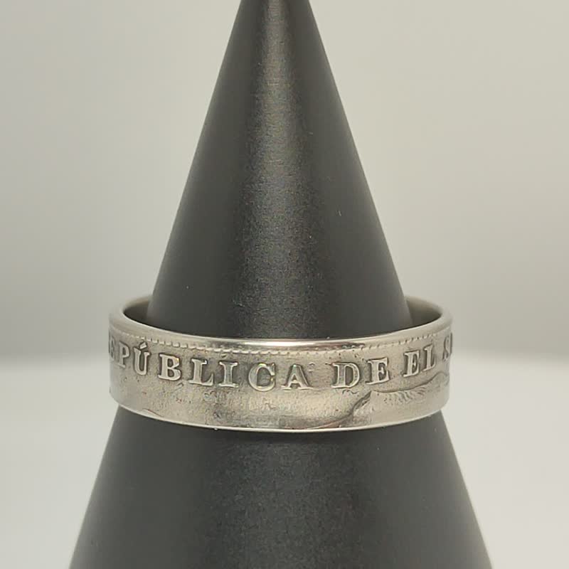 Salvador Coin Ring 5 centavos 1963 coin rings for men coin rings for women - 戒指 - 其他金属 