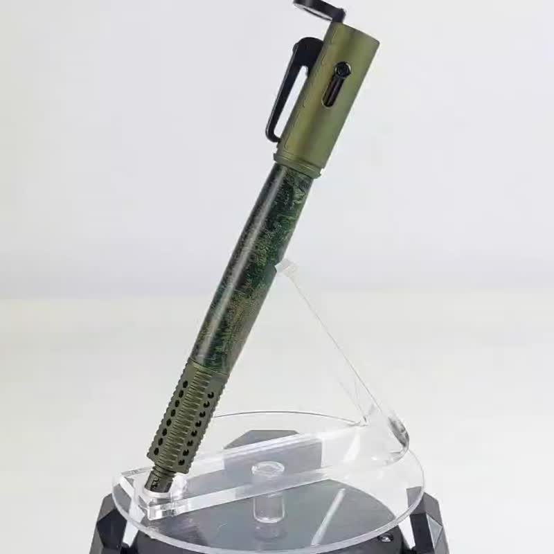 稳定木雷射枪按压原子笔/手工原子笔/KOBE手工笔 - 圆珠笔/中性笔 - 木头 绿色