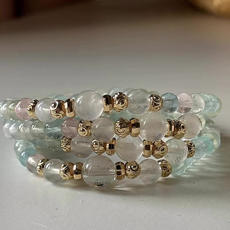 Zen | 108念珠 108 Beads  摩根石 月亮石 心经 - 手链/手环 - 水晶 