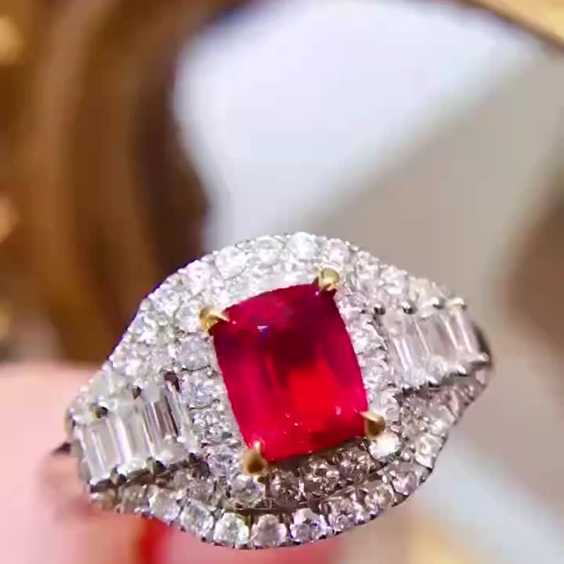 无烧红宝石戒指  1.02克拉 - 戒指 - 宝石 