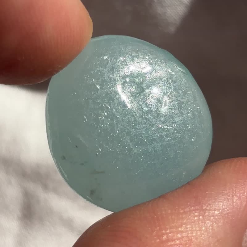 海蓝宝水晶 小滚石 矿标 原石 水晶 crystal 摆设 摆件 - 摆饰 - 水晶 蓝色