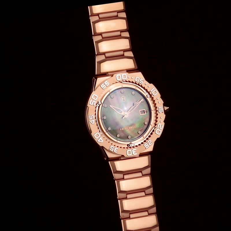 NOVE Trident Automatic 瑞士自动机芯超薄潜水觅腕表 G004-02 - 男表/中性表 - 不锈钢 金色