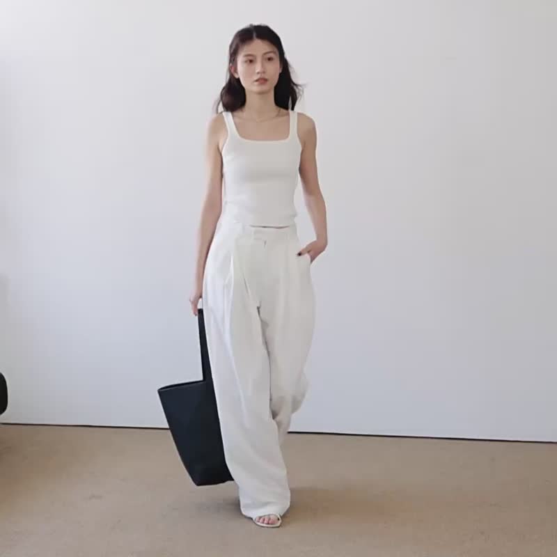 姜黄色 刚需 多色百搭方领短背心吊带 人手一件内搭细肩带上衣 - 女装背心 - 其他人造纤维 黄色
