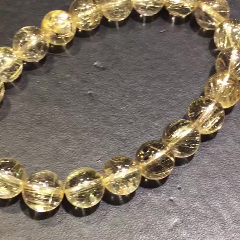 招财金发晶 纯天然巴西进口维纳斯金发晶手链 发丝多密 晶体干净 - 手链/手环 - 水晶 