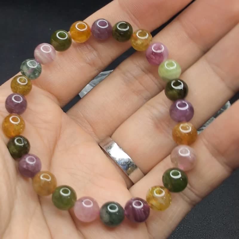 【订制品】碧玺 6-13mm 手串 手链 天然水晶 水晶手链 - 手链/手环 - 水晶 