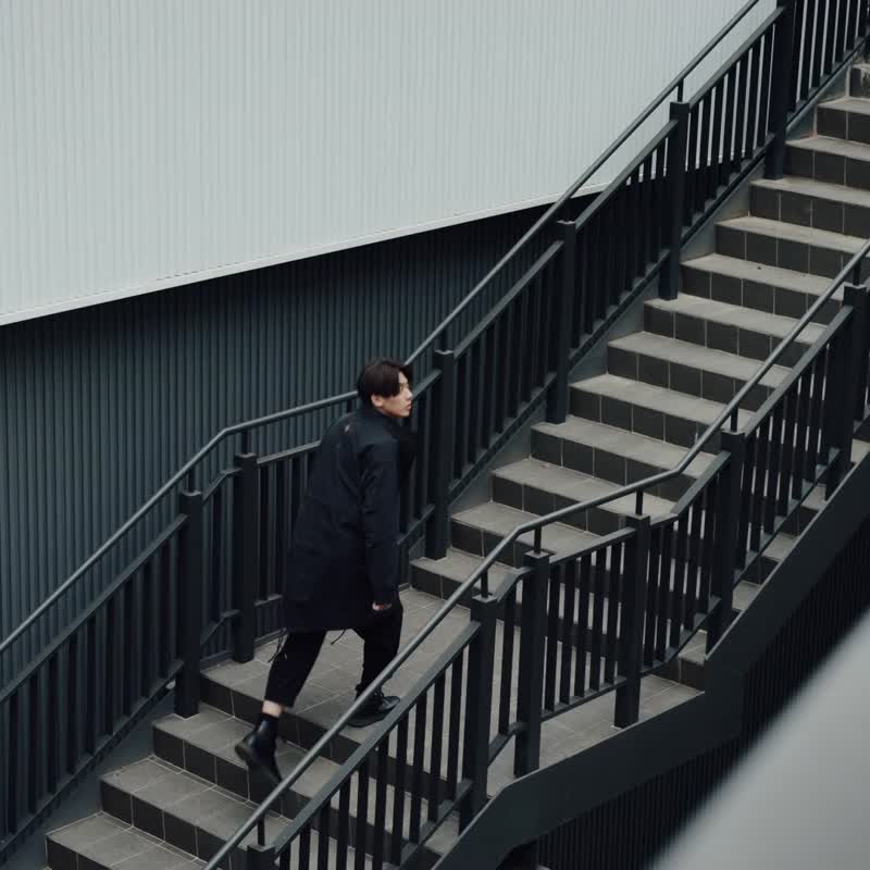 渡鸦-M65 Parka军风大衣 - 男装外套 - 聚酯纤维 绿色